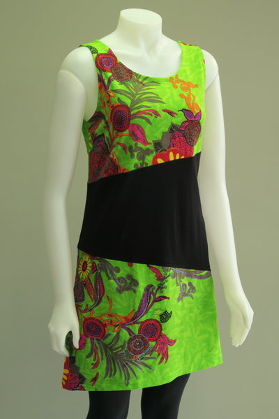 Emb Printed Panel S/Less Tunic