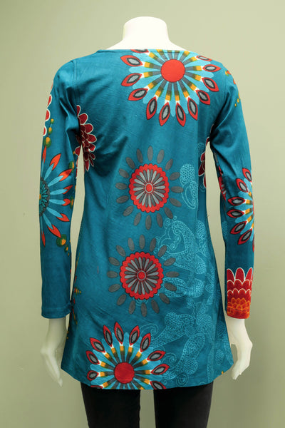 HI-T1991-PE - Printed Cotton Tunic