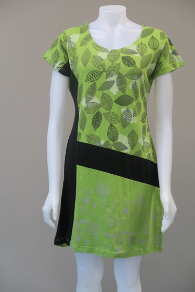 Leaf Print  c/s Dress