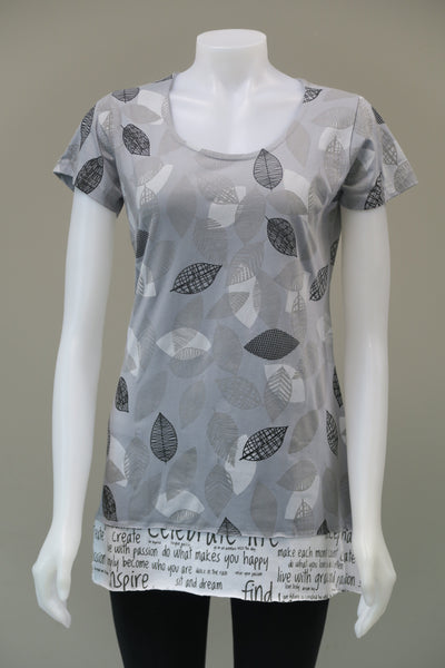 Leaf Print  c/s Top