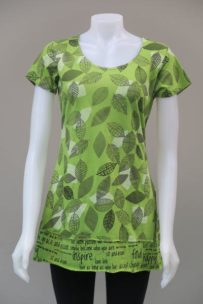 Leaf Print  c/s Top