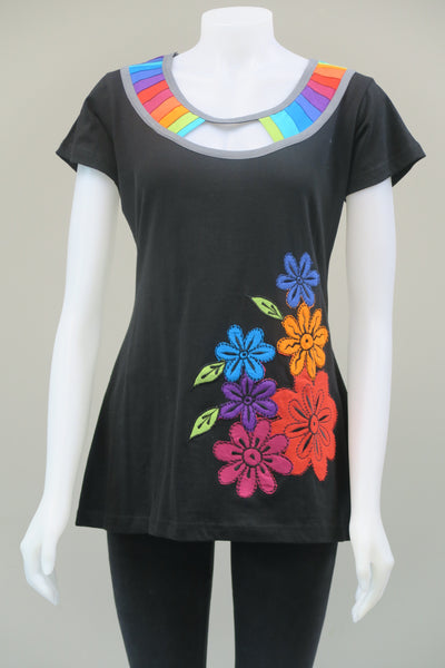 Rainbow Flowered c/s Top