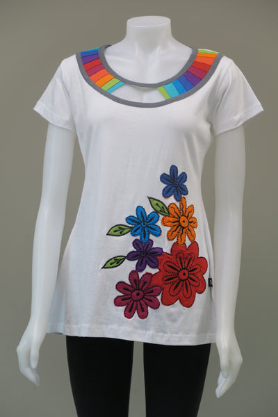 Rainbow Flowered c/s Top