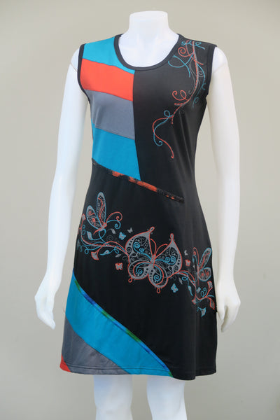 Emb. Butterfly Sleeveless Dress