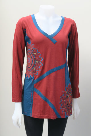  Mandala V-Neck Tunic