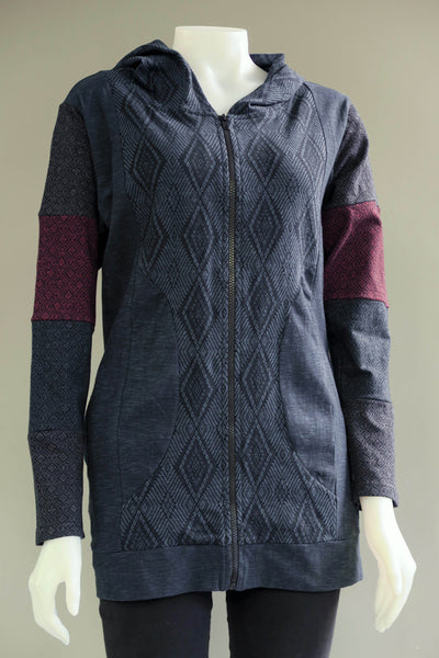 Org. Cotton Diamond Jacquard Hoody