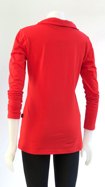 TT-T22325-RD Organic Cotton Recycled Polyester Long Sleeve Top