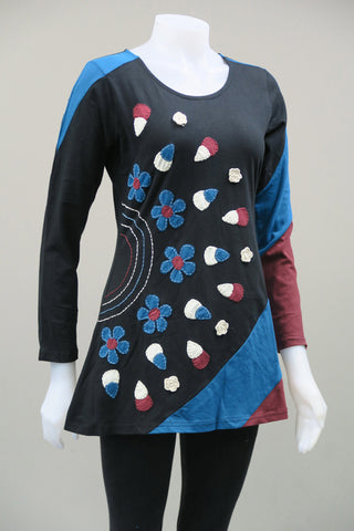 Flower Applique L/S Tunic