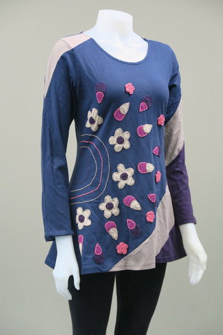 Flower Applique L/S Tunic