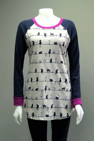 Org. Cotton Funky Cat Top