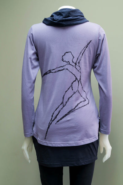 TT-T9917-RV - Org. Cotton Lycra Ballerina Overlay Tunic