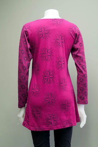 TT-T9921-PK - Org. Cotton Print Tunic