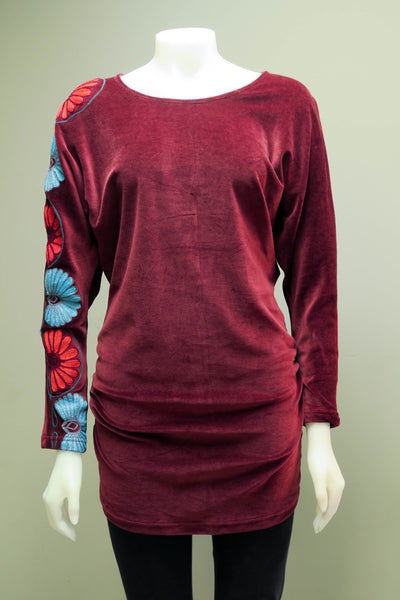 Org Velvet Aari sleeve Tunic